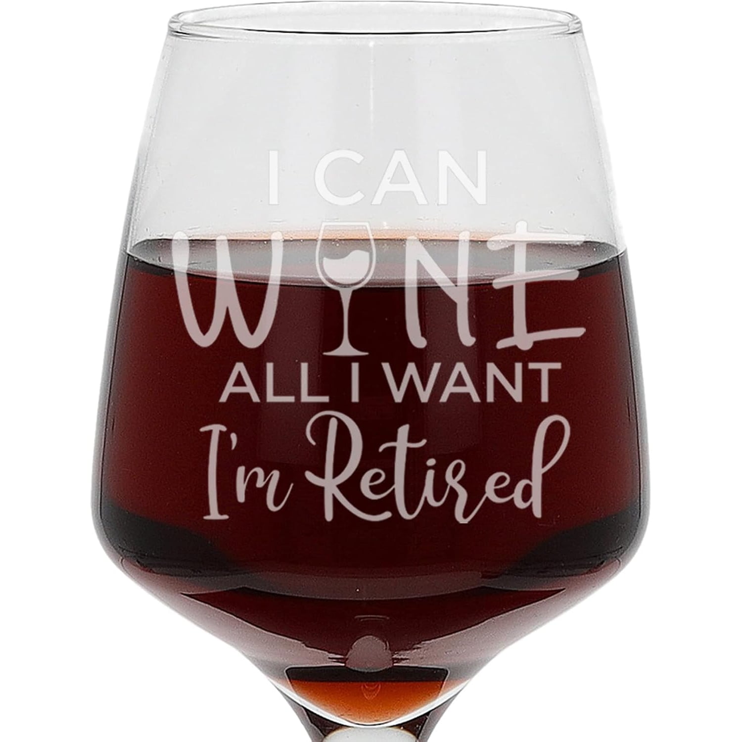 I'm Retired Engraved Wine Glass, 400ml