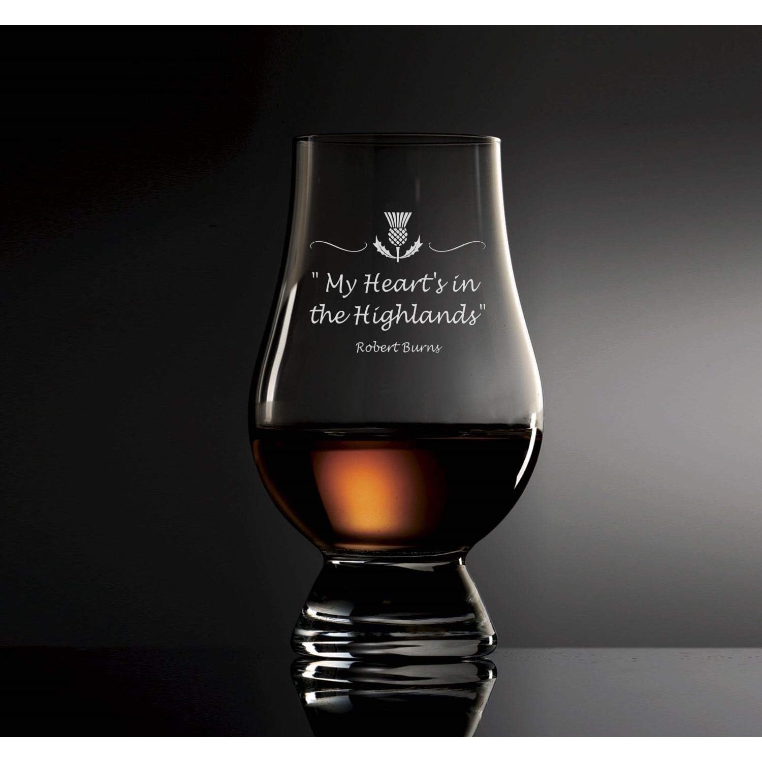 My Heart's in the Highlands Engraved Whisky Glass: image 2