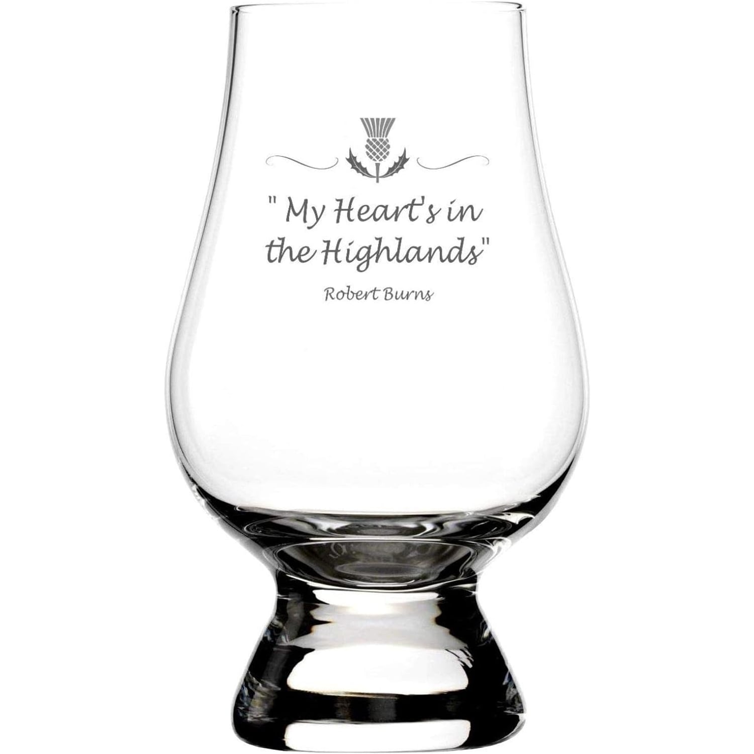 My Heart's in the Highlands Engraved Whisky Glass: image 3