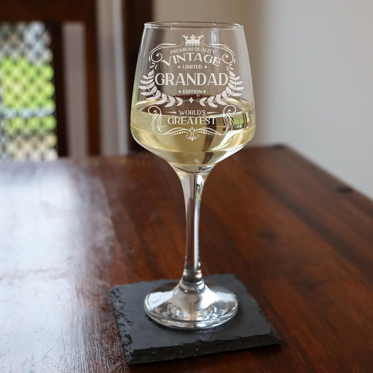 World's Greatest Grandad Engraved Wine Glass