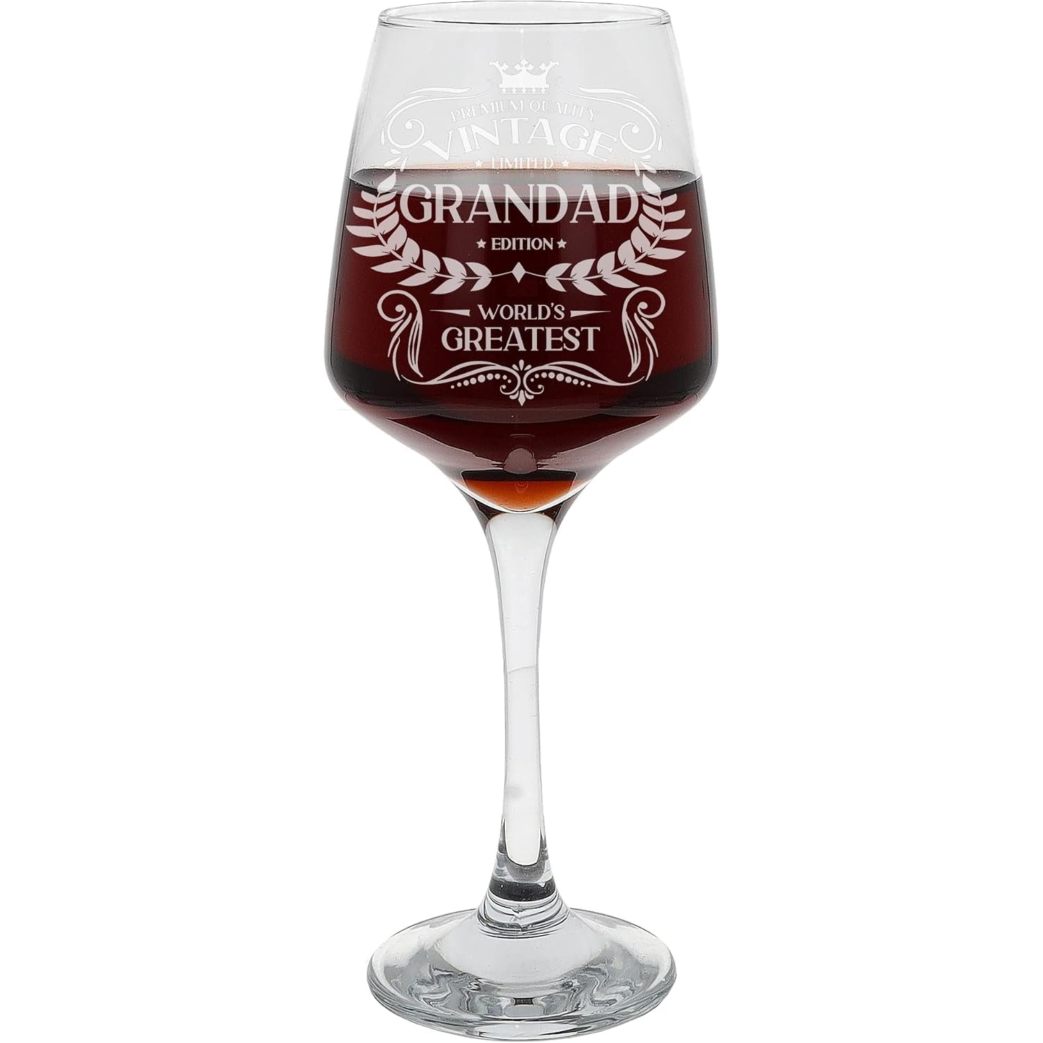 World's Greatest Grandad Engraved Wine Glass