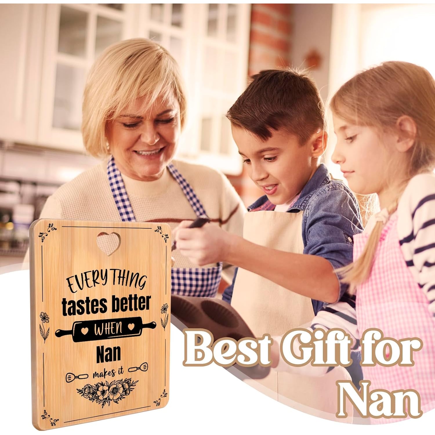 Nan Engraved Bamboo Chopping Board: image 2