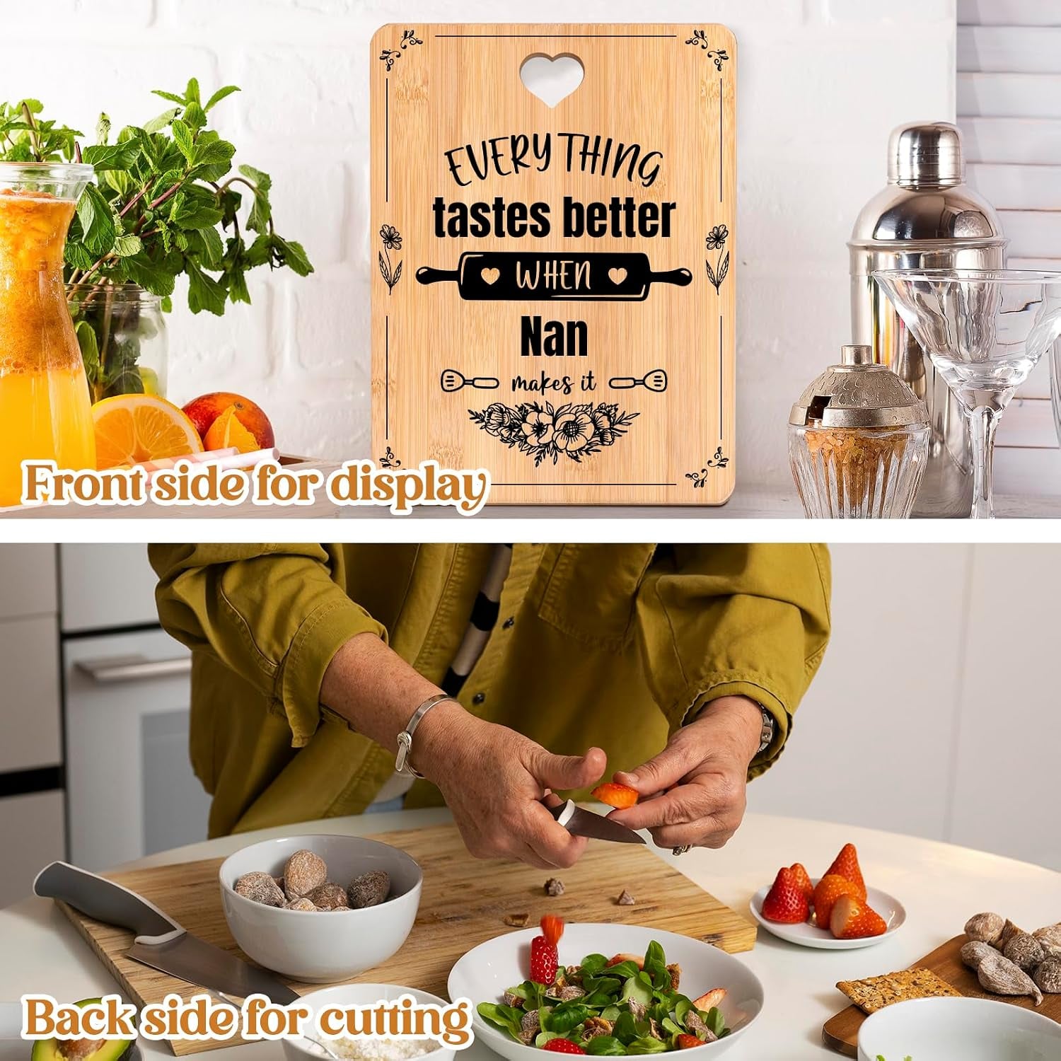 Nan Engraved Bamboo Chopping Board: image 5
