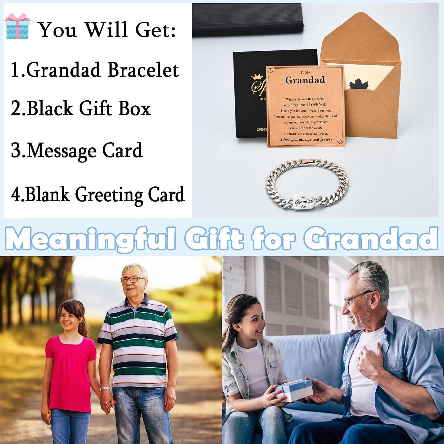 Best Grandad Ever Engraved Stainless Steel Bracelet: image 5