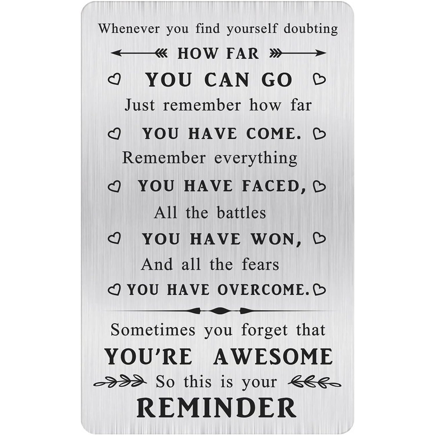 You Are Awesome Engraved Wallet Card