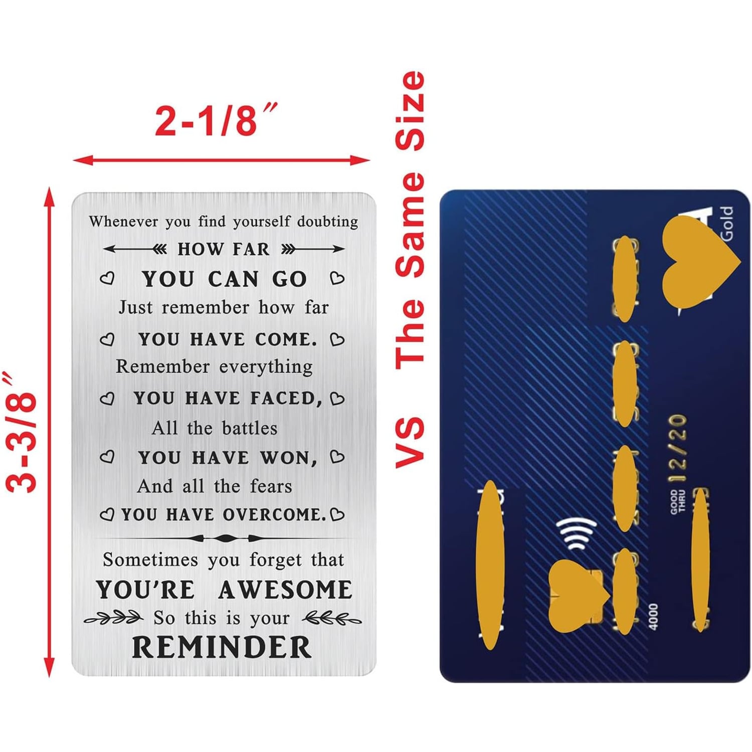 You Are Awesome Engraved Wallet Card