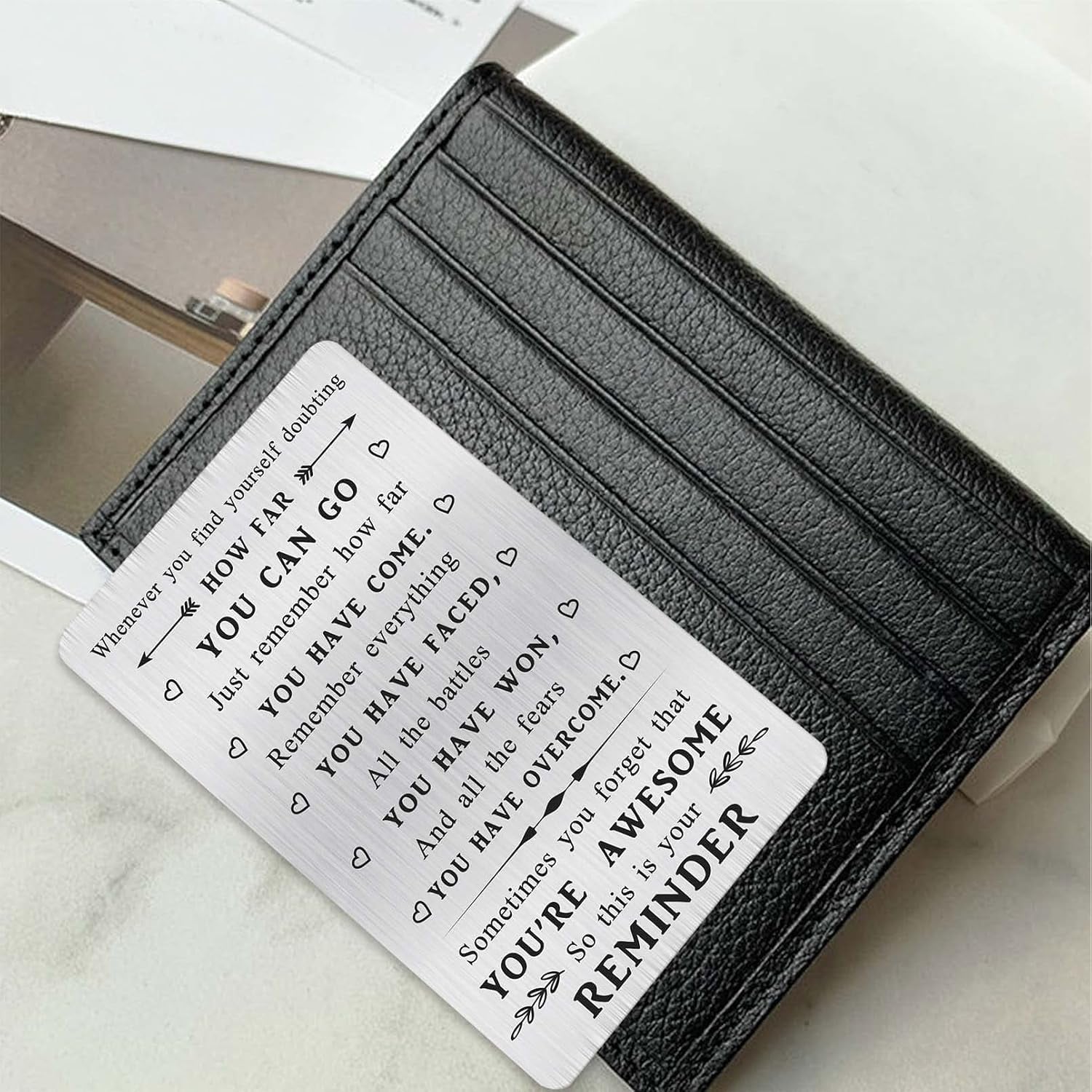 You Are Awesome Engraved Wallet Card